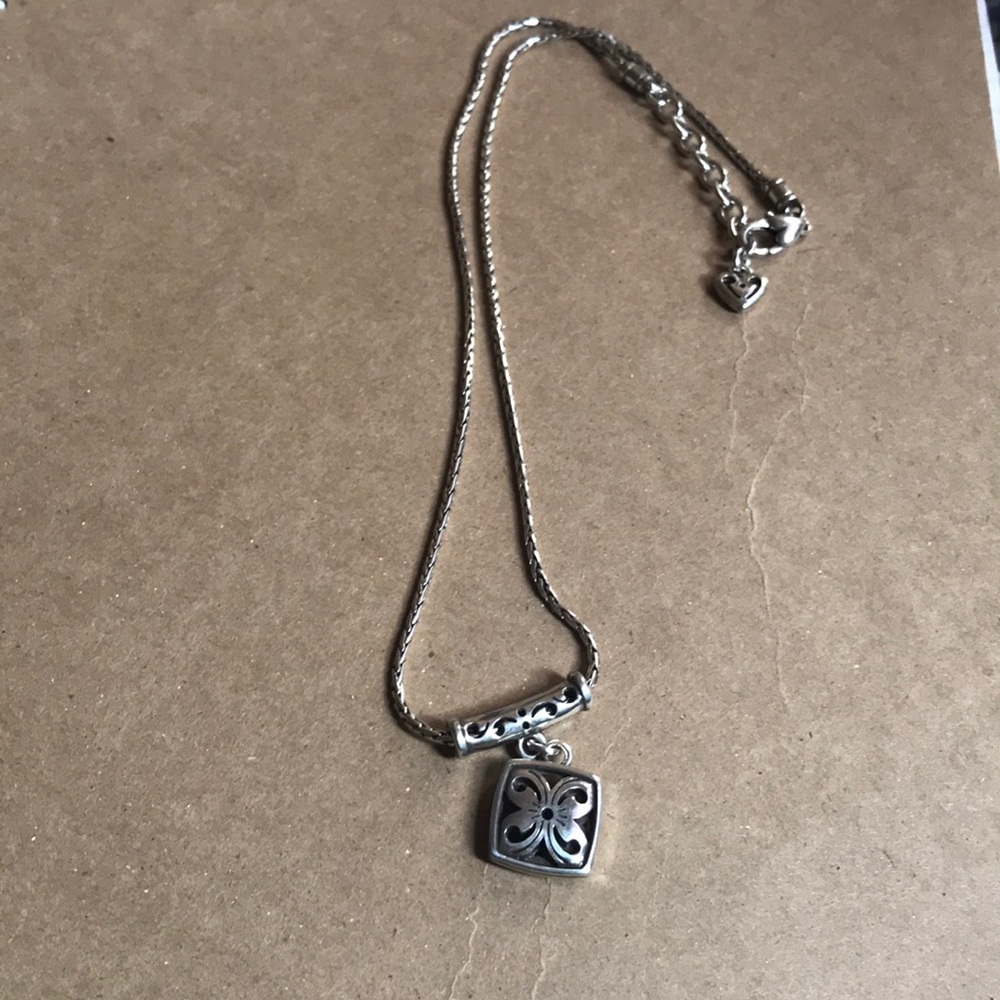 BRIGHTON SILVER TONED FLOWER NECKLACES